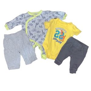 Baby Boy Onesie, Pants & Pajamas Bundle Size 0-3 Months